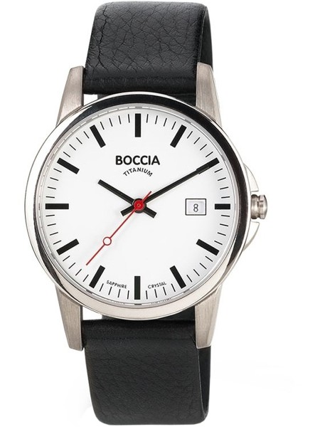 Boccia Uhr Titanium 3625-05 men's watch, real leather strap