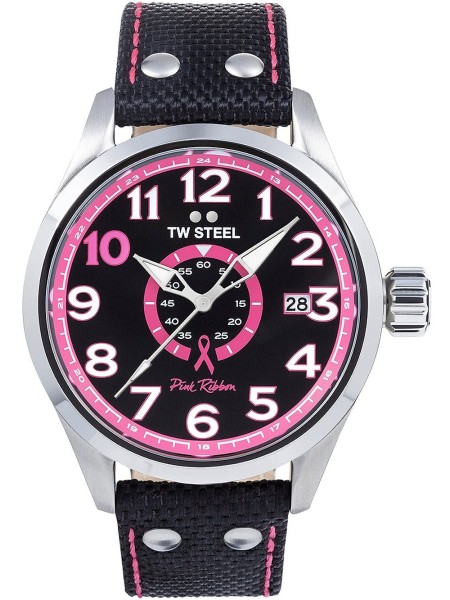 TW-Steel Pink Ribbon TW973 γυναικείο ρολόι, με λουράκι textile