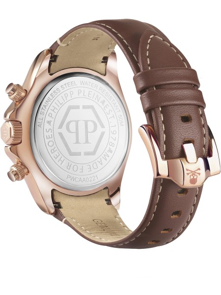 Philipp Plein Nobile Wonder Chronograph PWCAA0221 men's watch, real leather strap