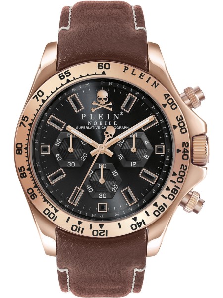 Philipp Plein Nobile Wonder Chronograph PWCAA0221 men's watch, real leather strap