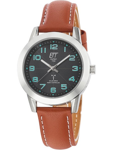 ETT Eco Tech Time Gobi Funk ELS-11503-22L damklocka, äkta läder armband