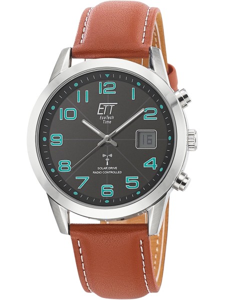 ETT Eco Tech Time Basic EGS-11499-22L men's watch, real leather strap