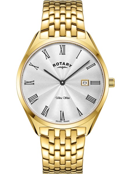 Rotary Ultra Slim GB08013/01 montre pour homme, acier inoxydable sangle
