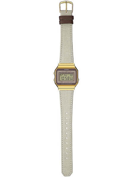 Casio Vintage A700WEGL-7AEF Reloj para mujer, correa de textil
