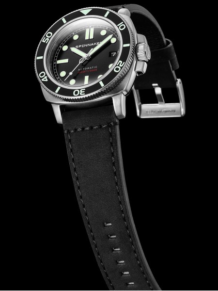 Spinnaker Hull Diver Automatic SP-5088-01 men's watch, real leather strap