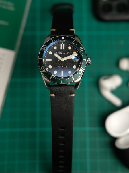 Spinnaker Croft Automatic SP-5100-02 men's watch, cuir véritable strap