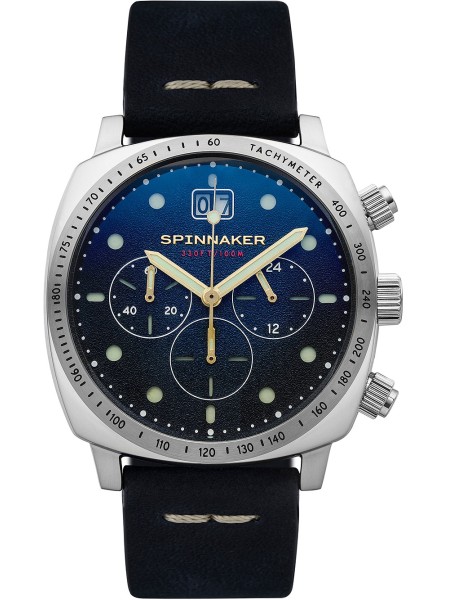 Spinnaker Hull Chronograph SP-5068-03 men's watch, real leather strap