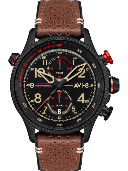 AVI-8 Hawker Hunter Chronograph AV-4080-04 men's watch, cuir véritable strap