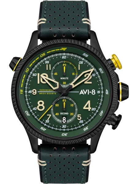 AVI-8 Hawker Hunter Chronograph AV-4080-03 men's watch, cuir véritable strap