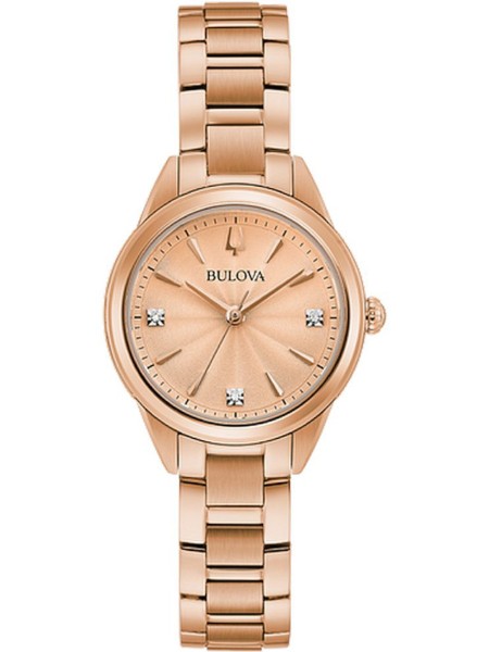 Bulova Classic Diamond 97P151 γυναικείο ρολόι, με λουράκι stainless steel