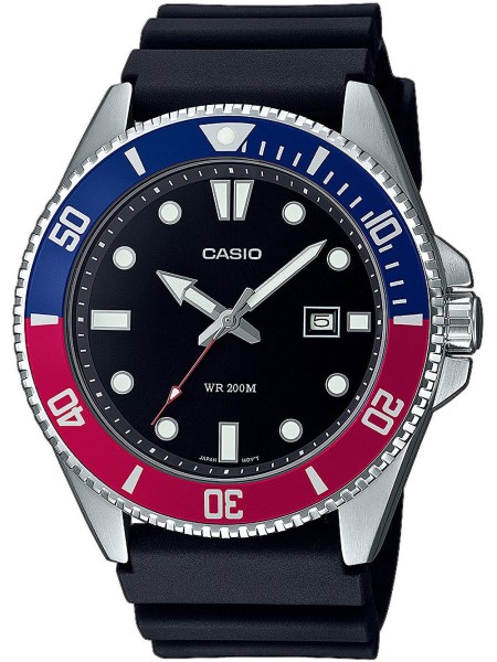 Casio Collection MDV-107-1A3VEF herrklocka, harts armband