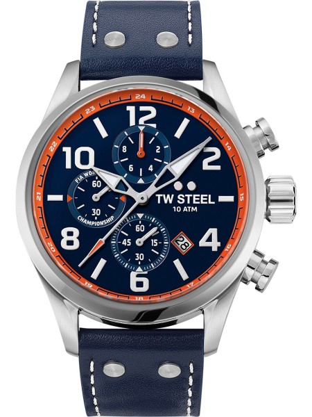 TW-Steel Fia World Rally Chronograph VS89 men's watch, real leather strap