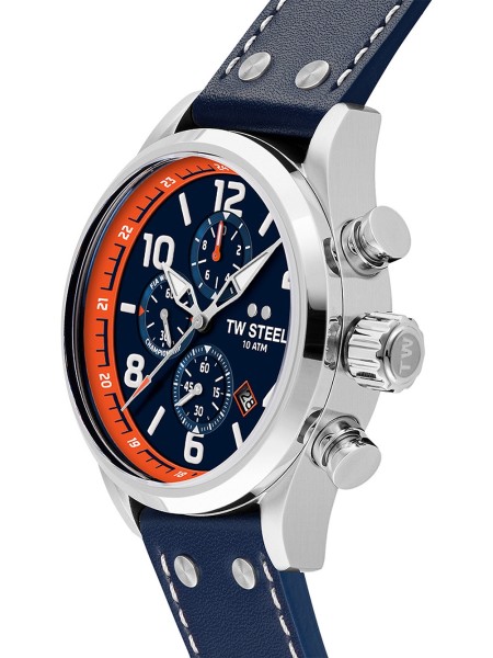 TW-Steel Fia World Rally Chronograph VS89 men's watch, real leather strap