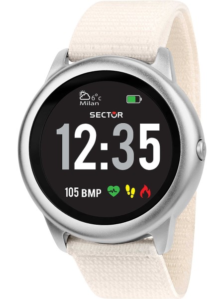 Sector Smartwatch S-01 R3251545502 γυναικείο ρολόι, με λουράκι textile