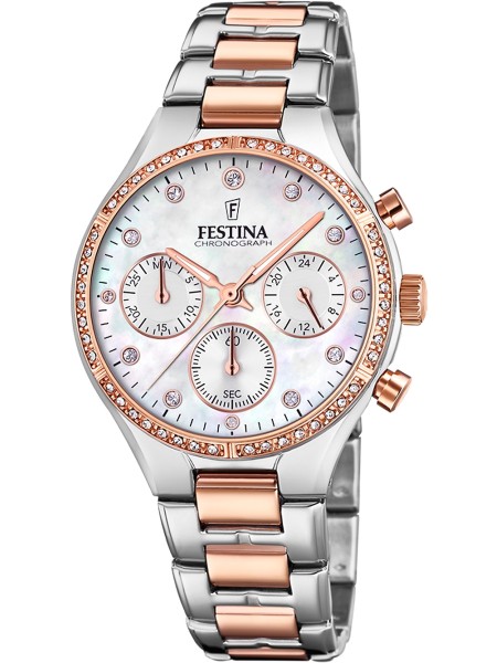 Festina Boyfriend Chronograph F20403/1 γυναικείο ρολόι, με λουράκι stainless steel