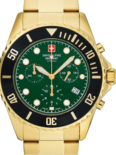 Swiss Alpine Military Serie 7053 Chrono SAM7053.9114 Reloj para hombre, correa de acero inoxidable