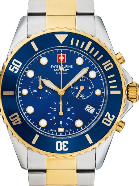 Swiss Alpine Military Serie 7053 Chrono SAM7053.9145 montre pour homme, acier inoxydable sangle