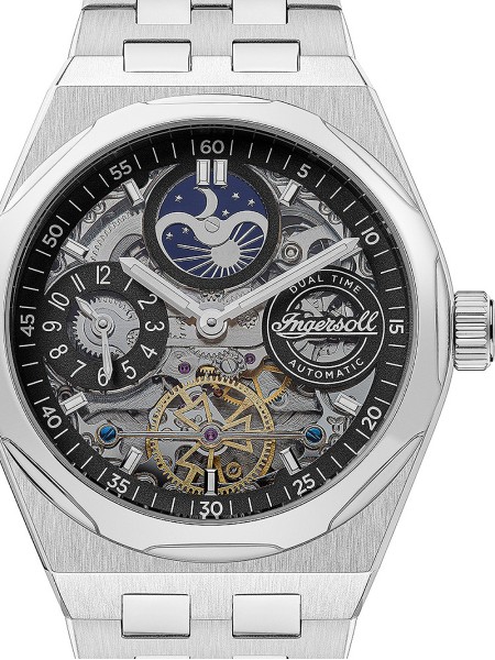 Ingersoll The Broadway Dual Time Automatic I12901 montre pour homme, acier inoxydable sangle