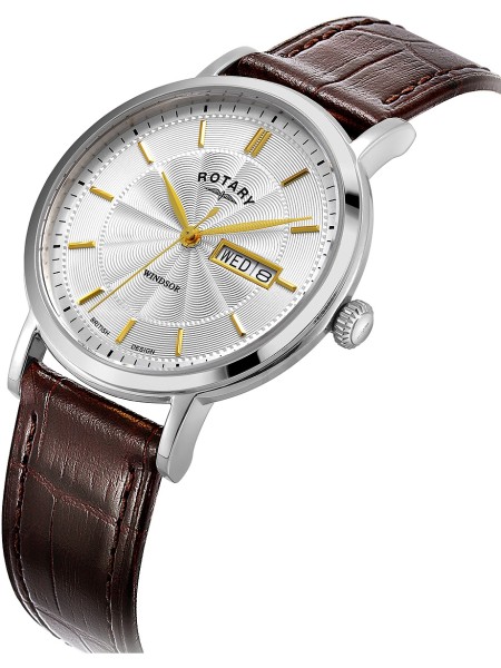 Rotary Windsor GS05420/02 men's watch, real leather strap