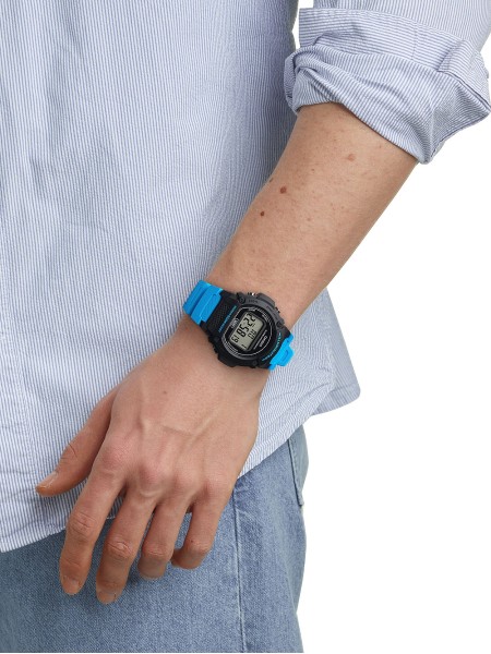 Casio Collection W-219H-2A2VEF men's watch, resin strap