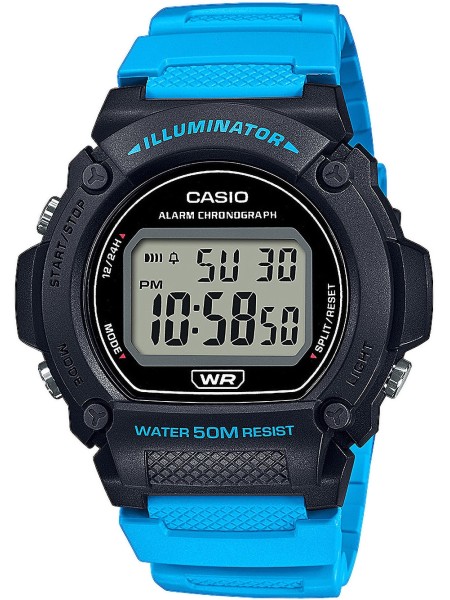 Casio Collection W-219H-2A2VEF men's watch, résine strap