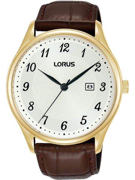 Lorus Classic RH910PX9 men's watch, real leather strap