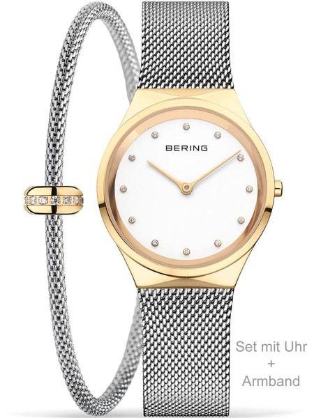 Bering Classic 12131-010-190-GWP1 Reloj para mujer, correa de acero inoxidable