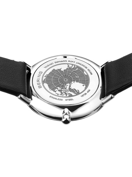Bering Ultra Slim 15729-404 γυναικείο ρολόι, με λουράκι real leather