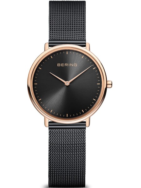 Bering Ultra Slim 15729-166 γυναικείο ρολόι, με λουράκι real leather