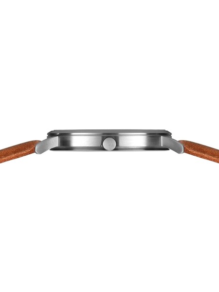 Bering Titanium 18640-567 men's watch, real leather strap
