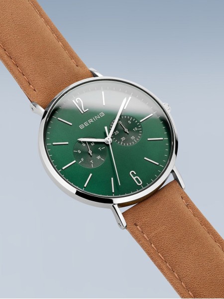 Bering Classic 14240-608 Reloj para hombre, correa de cuero real