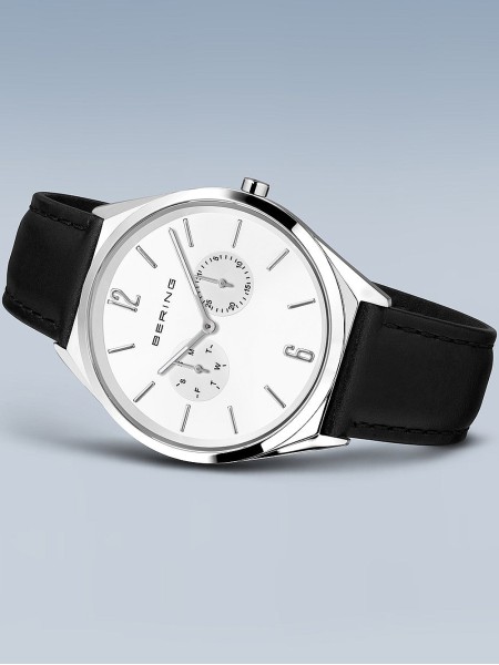 Bering Ultra Slim 17140-404 γυναικείο ρολόι, με λουράκι real leather