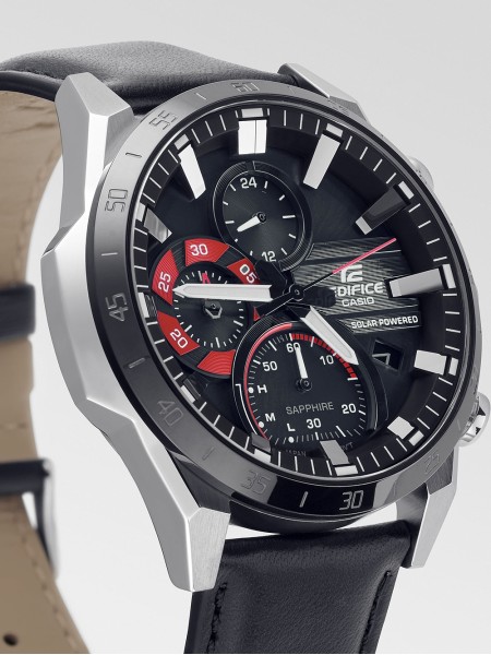 Casio Edifice Solar EFS-S620BL-1AVUEF men's watch, real leather strap