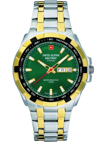 Swiss Alpine Military Serie 7043 Day-Date SAM7043.1144 Reloj para hombre, correa de acero inoxidable