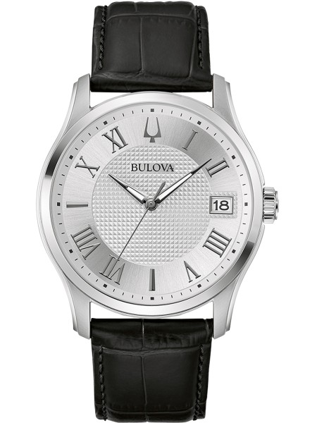 Bulova Wilton 96B388 men's watch, real leather strap