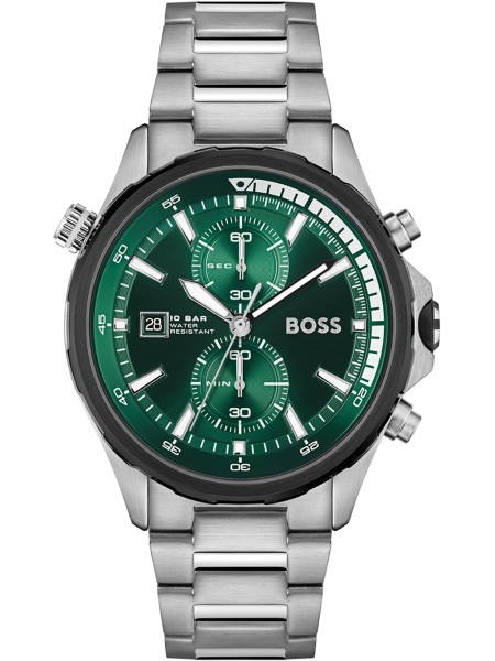 Hugo Boss Globetrotter Chronograph 1513930 montre pour homme, acier inoxydable sangle