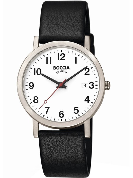 Boccia Titanium 3622-03 men's watch, cuir véritable strap