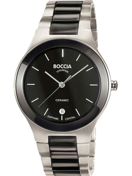 Boccia Ceramic Titanium 3628-01 men's watch, ceramics strap
