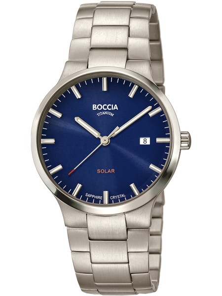 Boccia Solar Titanium 3652-02 men's watch, titanium strap
