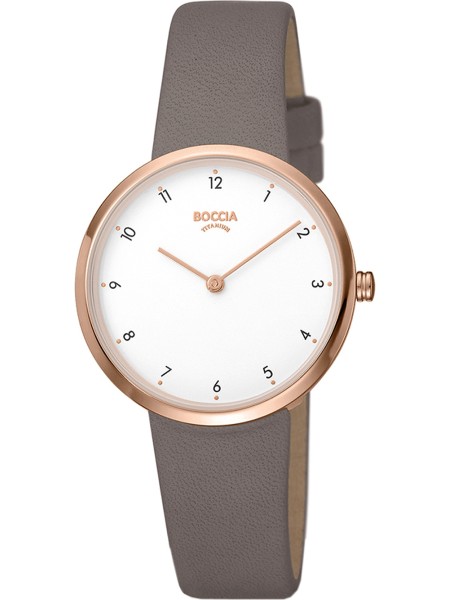 Boccia Titanium 3315-03 γυναικείο ρολόι, με λουράκι real leather