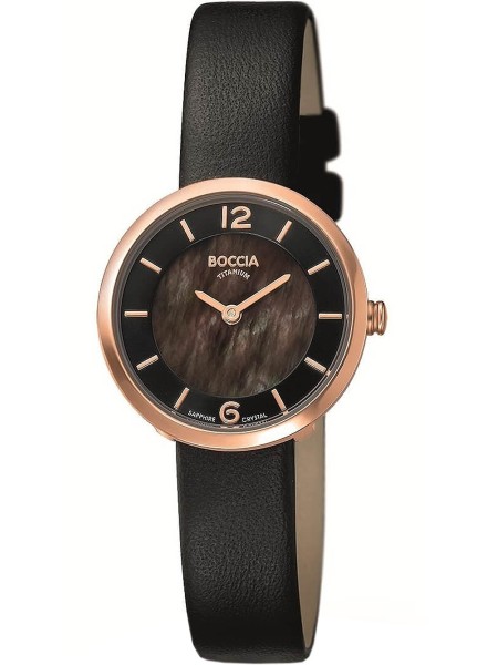 Boccia Titanium 3266-03 naisten kello, real leather ranneke