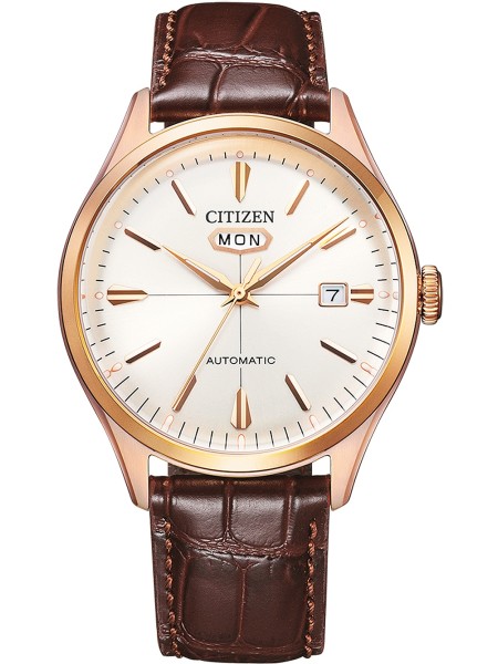 Citizen Automatic NH8393-05A men's watch, real leather strap