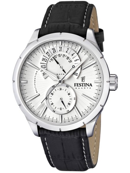 Festina Sport F16573/1 men's watch, real leather strap