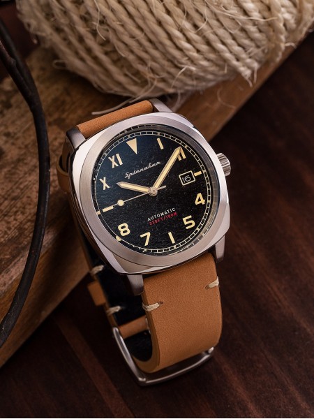 Spinnaker Hull Automatic SP-5071-01 men's watch, cuir véritable strap