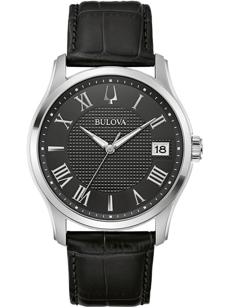 Bulova Wilton 96B390 men's watch, cuir véritable strap