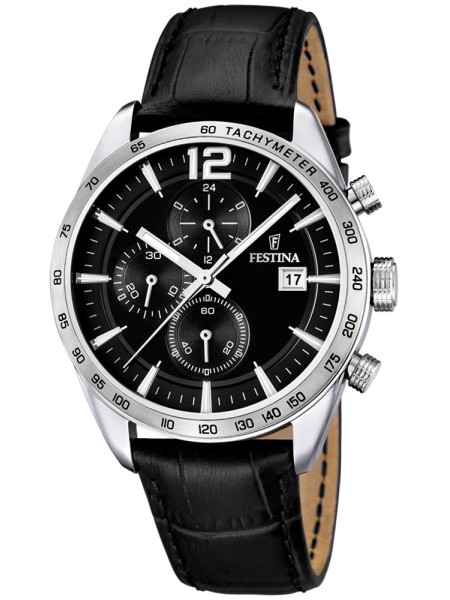 Festina Sport F16760/4 men's watch, real leather strap
