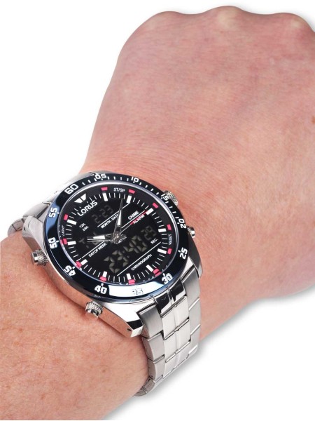 Lorus Analog-Digital Chrono RW623AX5 men's watch, acier inoxydable strap