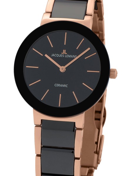 Jacques Lemans Ceramic 42-7C Relógio para mulher, pulseira de acero inoxidable
