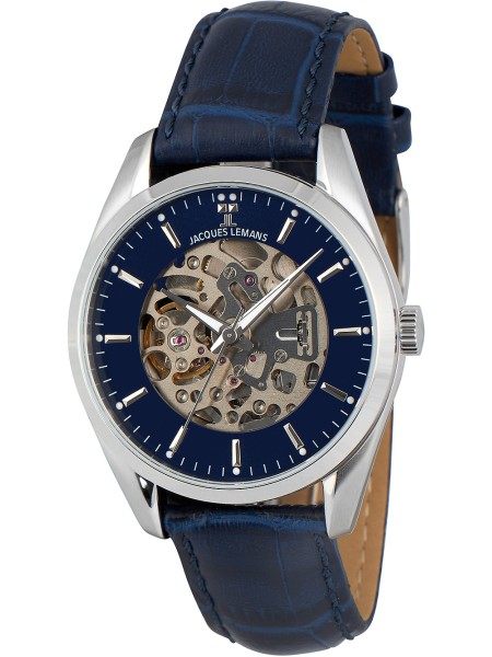 Jacques Lemans Derby Automatik 1-2087C men's watch, real leather strap