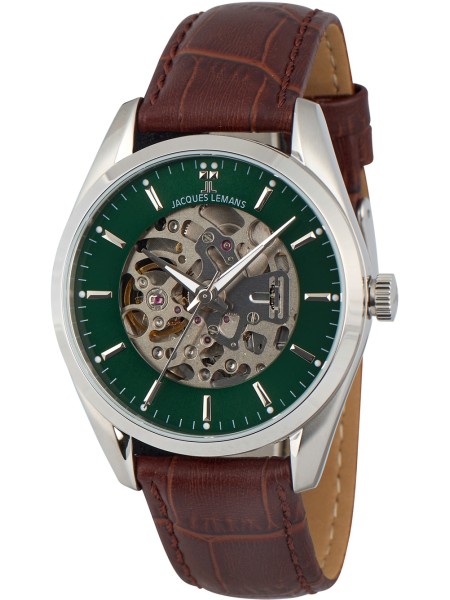 Jacques Lemans Derby Automatik 1-2087B men's watch, real leather strap